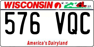 WI license plate 576VQC
