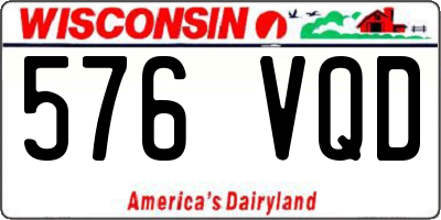 WI license plate 576VQD