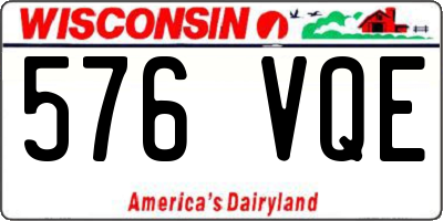 WI license plate 576VQE