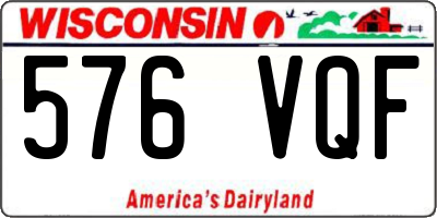 WI license plate 576VQF