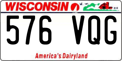 WI license plate 576VQG
