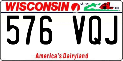 WI license plate 576VQJ
