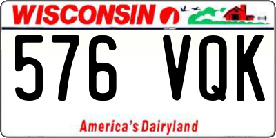 WI license plate 576VQK
