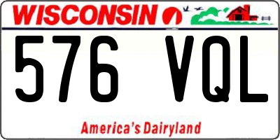 WI license plate 576VQL