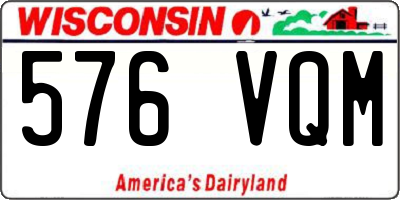 WI license plate 576VQM