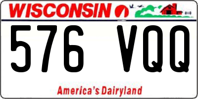 WI license plate 576VQQ