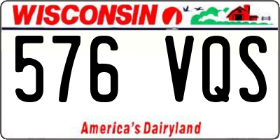 WI license plate 576VQS