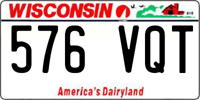 WI license plate 576VQT