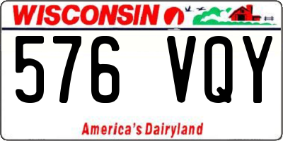 WI license plate 576VQY