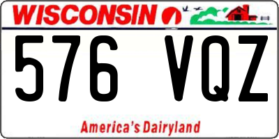 WI license plate 576VQZ