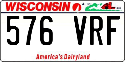 WI license plate 576VRF