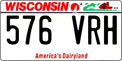 WI license plate 576VRH