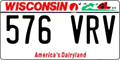 WI license plate 576VRV