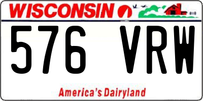 WI license plate 576VRW