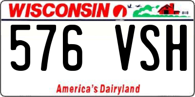 WI license plate 576VSH