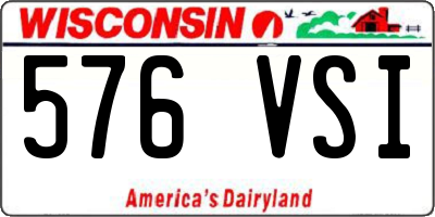 WI license plate 576VSI