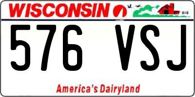 WI license plate 576VSJ