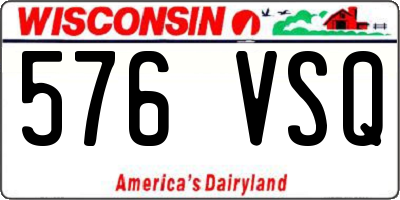 WI license plate 576VSQ