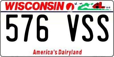 WI license plate 576VSS