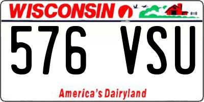 WI license plate 576VSU