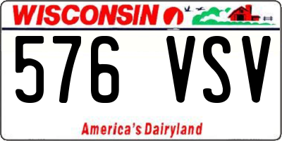 WI license plate 576VSV