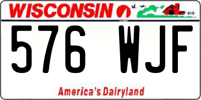 WI license plate 576WJF