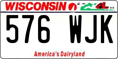 WI license plate 576WJK