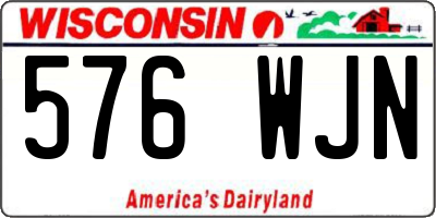 WI license plate 576WJN