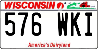 WI license plate 576WKI