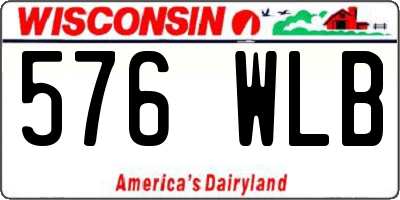 WI license plate 576WLB