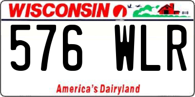WI license plate 576WLR