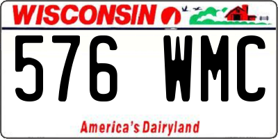 WI license plate 576WMC