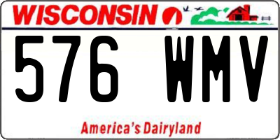 WI license plate 576WMV