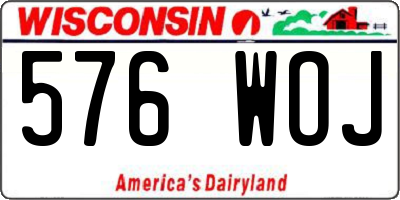 WI license plate 576WOJ