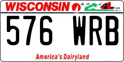 WI license plate 576WRB