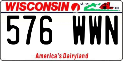 WI license plate 576WWN