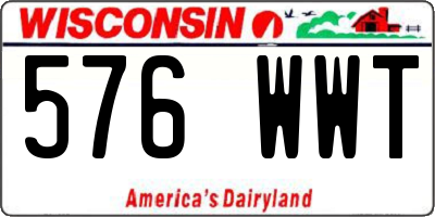 WI license plate 576WWT
