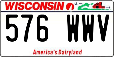 WI license plate 576WWV