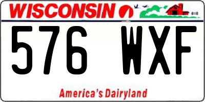 WI license plate 576WXF