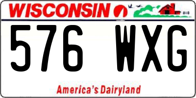 WI license plate 576WXG