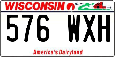 WI license plate 576WXH