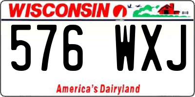 WI license plate 576WXJ