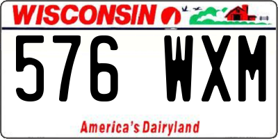 WI license plate 576WXM