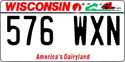 WI license plate 576WXN