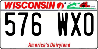 WI license plate 576WXO