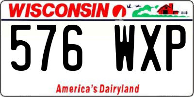 WI license plate 576WXP