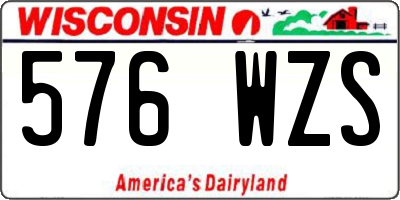 WI license plate 576WZS