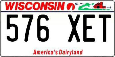 WI license plate 576XET