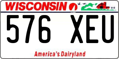 WI license plate 576XEU