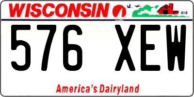WI license plate 576XEW